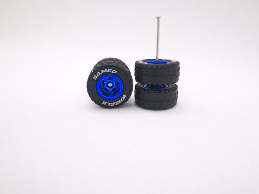 JAGUAR WARRIOR AT 10 MM 5 bolt metallic blue ring, black tire with lettering