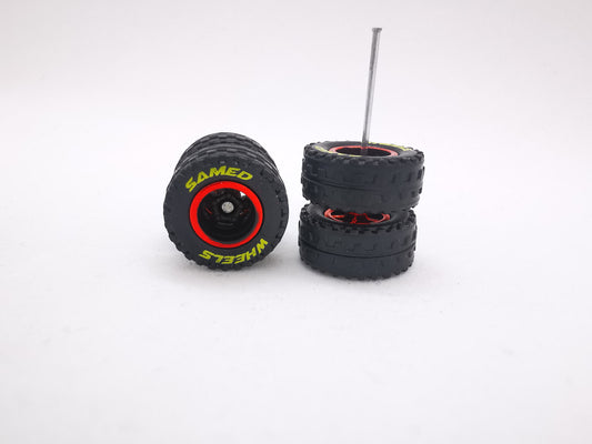 JAGUAR WARRIOR AT 10 MM 5 bolt black red ring, black tire with yellow lettering