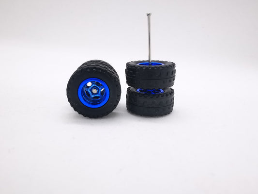 JAGUAR WARRIOR AT 10 MM 5 bolt metallic blue ring, black tire