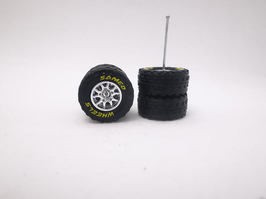 JAGUAR WARRIOR AT 12 MM thunder chromer ring, black tire XL with yellow lettering