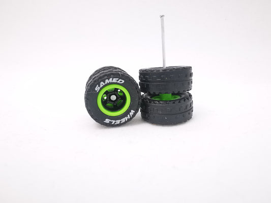JAGUAR WARRIOR AT 10 MM 5 bolt black green ring, black tire with lettering